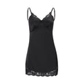 Amazon women's spring  new arrivals: sexy & sweet v-neck lace trim strappy mini dress