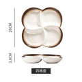 Japanese retro dessert plate - stylish & practical for home use - perfect for single servings, breakfast, snacks, and desserts