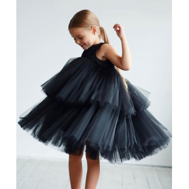 Exportkids festival catwalk piano performance dress girls puffy wedding dress princess dress flower girl new kids dress