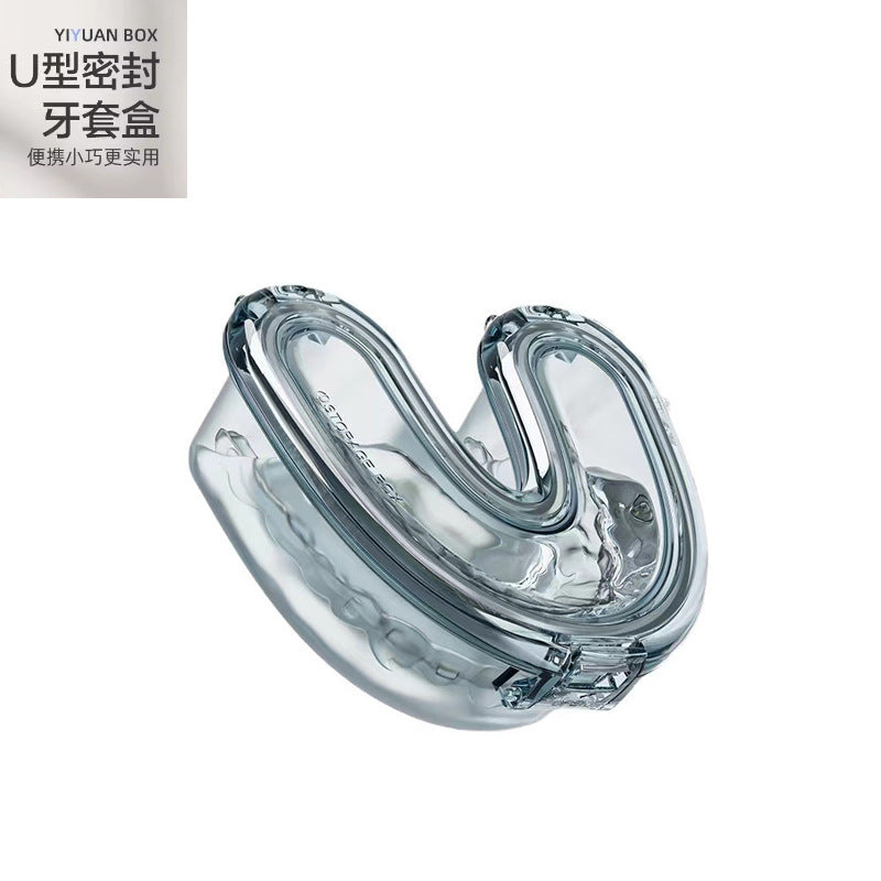 Braces Storage Box Portable Invisible Orthotics Tooth Box Adult Children's Retainer Storage Box U-shaped Storage Box