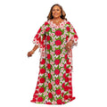 supply plus size women's lace cut outembroiderlace bat sleeve floor-length skirt