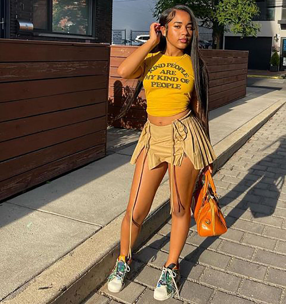 European and american cross-border women's fashion: -style, instagram-worthy, sexy, and spicy high-waisted pleated mini skirt with zipper