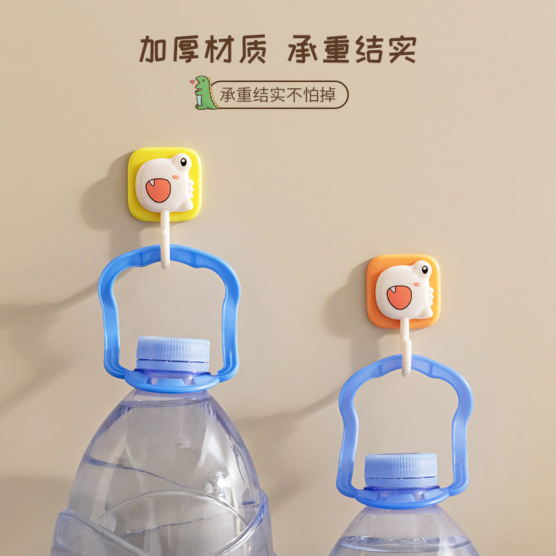 Cute cartoon hook strong adhesive door back key bag creative kitchen traceless sticker bathroom no punch wall hanging