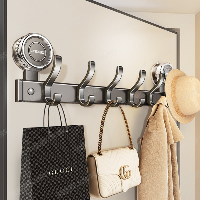 Strong suction cup, hanging hanger behind the door, hook, household non-punching wall rack, entering the door and porch, clothes storage rack