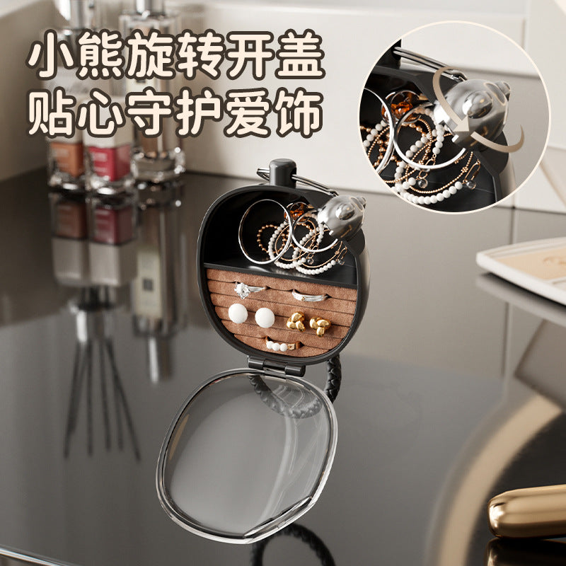 Travel jewelry box portable storage box earrings earrings studs ring necklace box jewelry accessory light luxury storage box