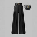 Amazon cross-border women's new high-waisted wide-leg pants: european and american style, drapey, pleated, slimming, commute-ready suit pants