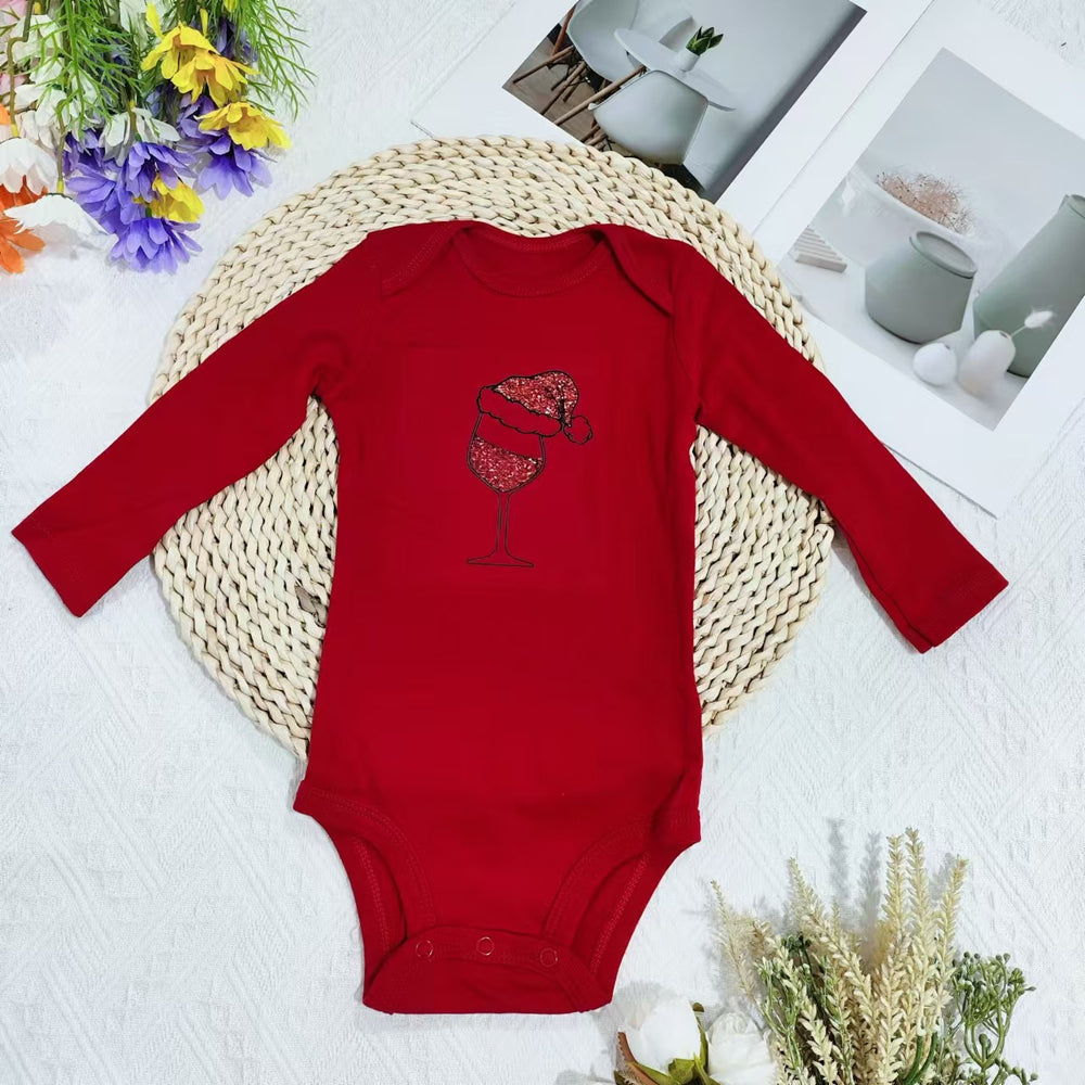 Original overstock: european & american style christmas romper for infants & toddlers - unisex, newborn, 100% cotton, one-piece crawling suit