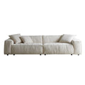 Linen fabric down sofa italian wabi-sabi style minimalist modular sofa set four-seater straight row sofa removable and washable