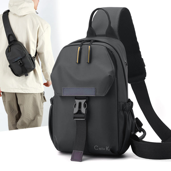 Wholesale men's breast bag new outdoor sports and leisure messenger bag large capacity business commute portable shoulder bag tide