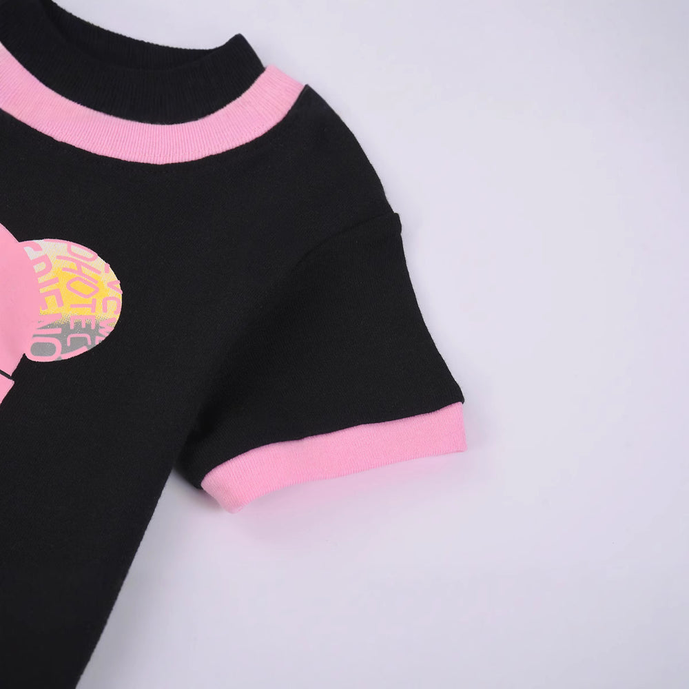 e-commerce product: cute gradient bear short-sleeve and pants set for  and