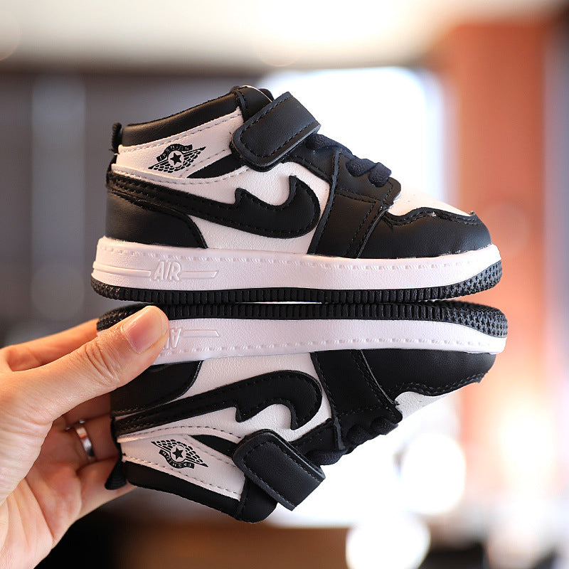 Boys' mid-top sneakers,  spring/autumn new collection, kids' basketball shoes, toddler & baby skate shoes, girls' white sneakers