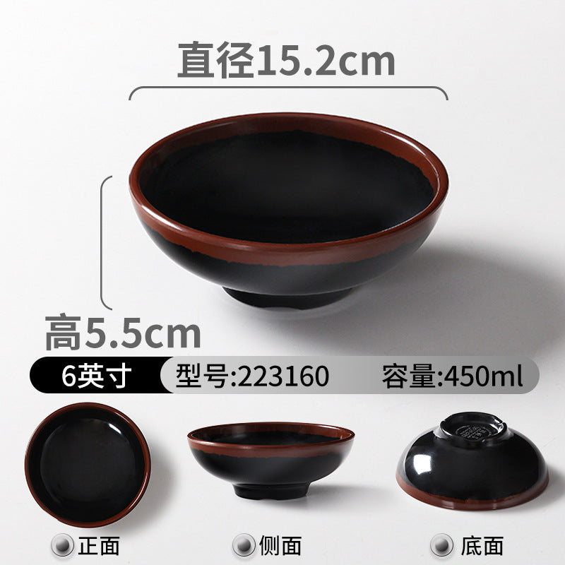 Melamine tableware plate commercial hot pot restaurant serving plate restaurant restaurant plate retro nostalgic barbecue side dish plate