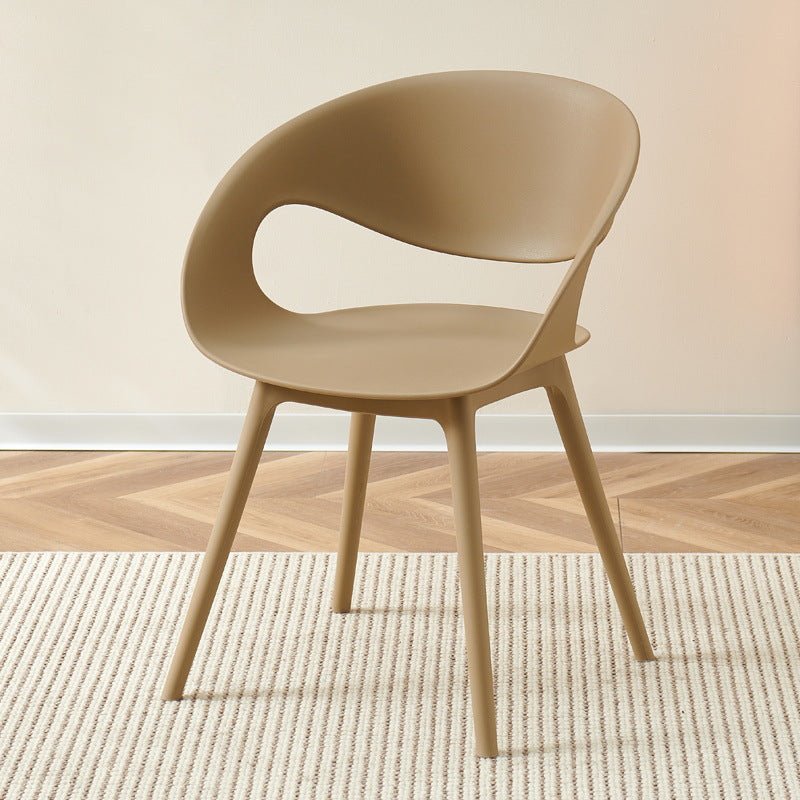 Scandinavianthickened plastic dining chair modern popular cafe dessert shop back chair casual engineering desk chair for home