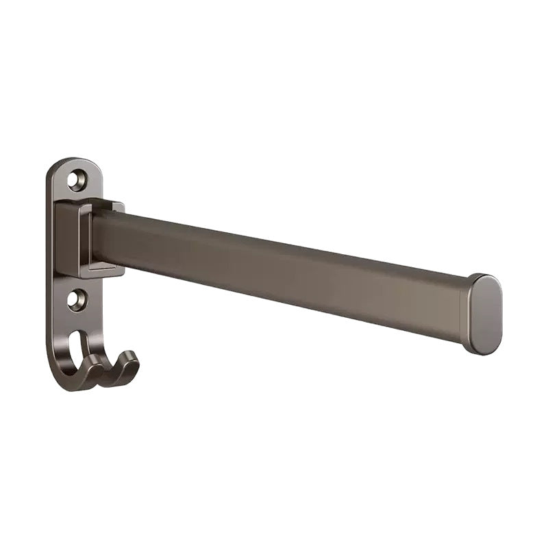 No-drill clothes hanging rod - space-saving wall-mounted garment rack for home & balcony, with multi-purpose hooks