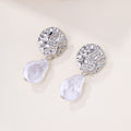 Women's earrings wholesale: european and american cross-border autumn/winter earrings, unique alloy irregular pearl stud earrings