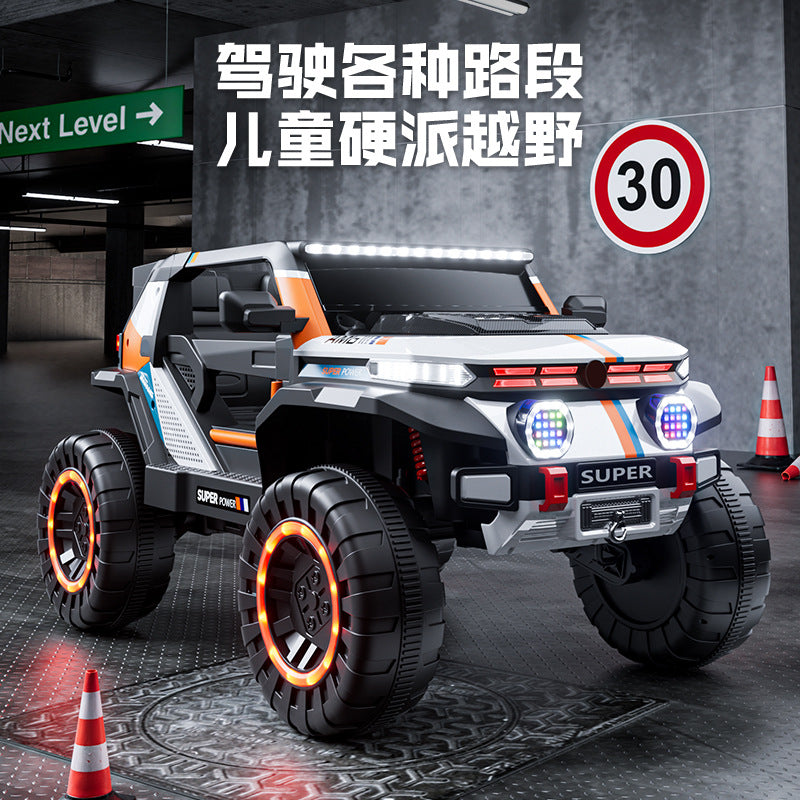 New children's oversized four-wheeled off-road vehicle 1-9 years old boys and girls can sit, remote control charging toy car