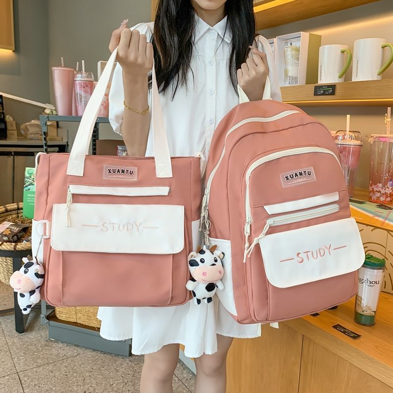 School bag wholesale children's high school junior high school primary school students grades one, two, three to six ultra-light weight reduction backpack women's multi-capacity