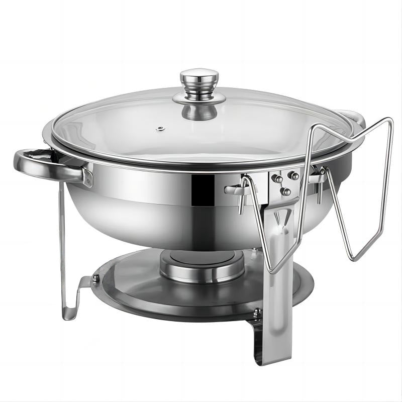 Stainless steel round alcohol stove hanging stove heat preservation heating container buffet stove cross-border supply chafing dish