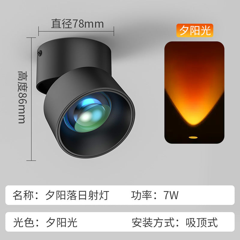 Popular sun never sets entrance porch light wall washer surface mounted spotlight creative sunset red corridor aisle atmosphere light