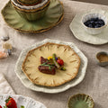 Embossed retro ceramic dinnerware set - french-inspired plates, high-end steak plates, dessert bowls, and rice bowls for home use
