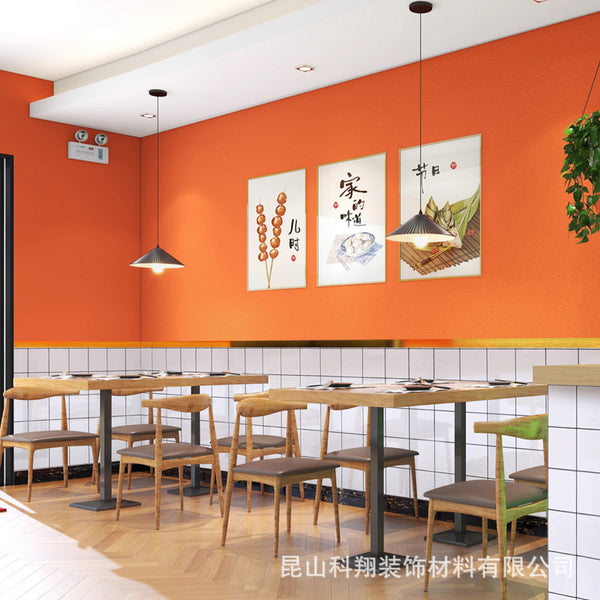 Wallpaper self-adhesive waterproof moisture-proof 3D three-dimensional wall sticker hotel catering hot pot shop wall decoration wall skirt cover ugly wallpaper