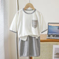 New arrival yaser home clothes three-quarter sleeve suit baby boys girlbest selling pajamas summer thin children's air-conditioned clothes