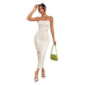 Summer knit floral print off-the-shoulder bodycon mini dress with exposed seam detail