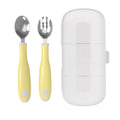 Kids' fork and spoon set - baby feeding training spoons, bendable stainless steel fork and spoon set, supplementary food tools - wholesale supply