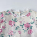 Autumn korean style new children's wear: girls' all-over floral print lace blouse and loose wide-leg pants set - kids' loungewear