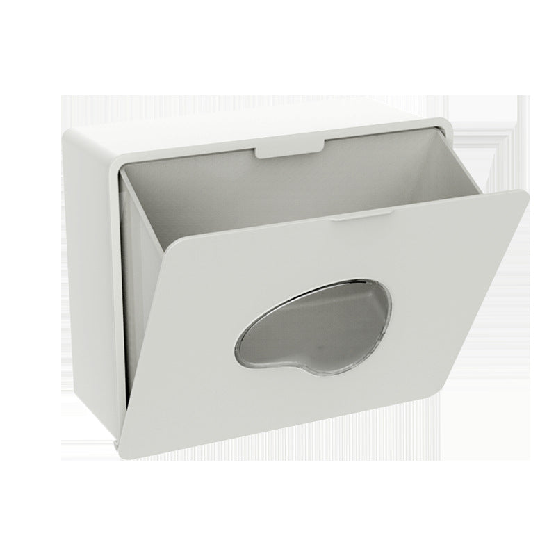 Multifunctional wall-mounted anti-splash water storage box Tipping bucket box No punching bathroom narrow slot paper towel sanitary napkin storage box