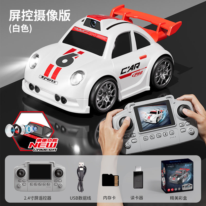 c6 camera drift car with screen dual-mode remote control car q version mini cartoon car toy wholesale