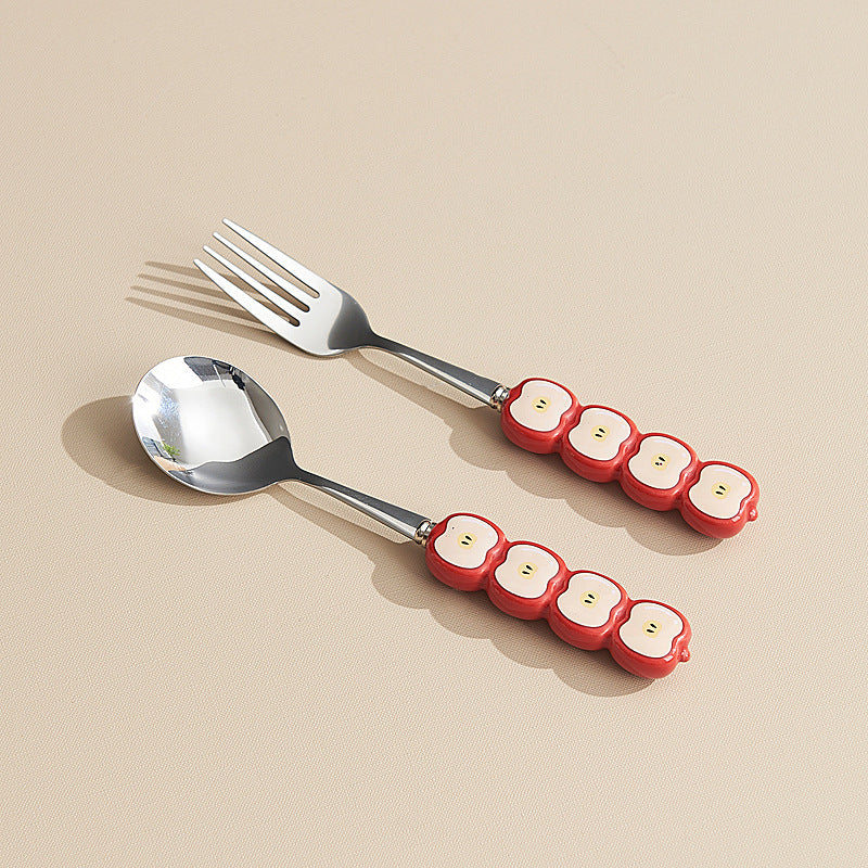 Cute and creative stainless steel cake & dessert spoons & forks - adorable animal fruit forks & coffee spoons - home tableware