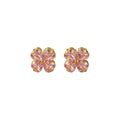 popular diamond-encrusted four-leaf clover necklace for women, accessible luxury fashion, versatile new style, non-fading clavicle chain earrings set