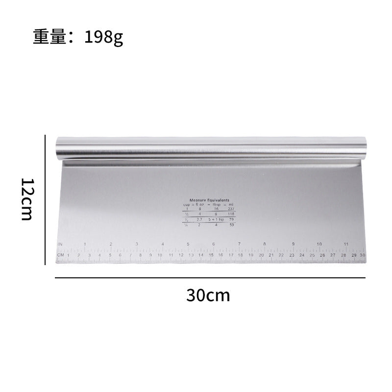Stainless steel rice noodle scraper, dough cutter, fried stick scraper, pizza steamed bun bread dough baking slicing tool