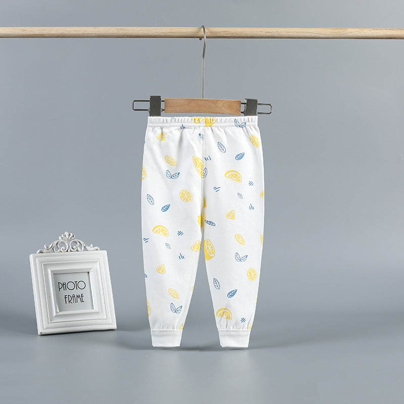 Baby long johns newborn baby pure cotton open crotch pants girl spring & fall thin inner wear single boy bottom pants
