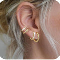 Amazon new fashion earring set multiple piercings casual open women's cartilage jewelry casual stud earrings