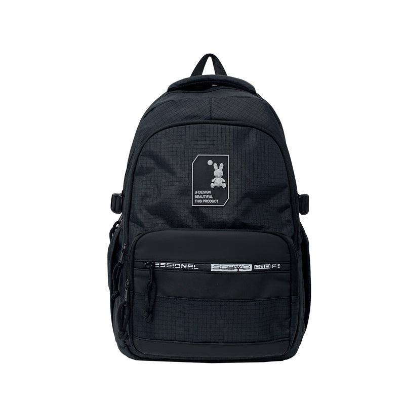 New large-capacity high school backpack, student schoolbag, simple female college bag, casual versatile travel backpack