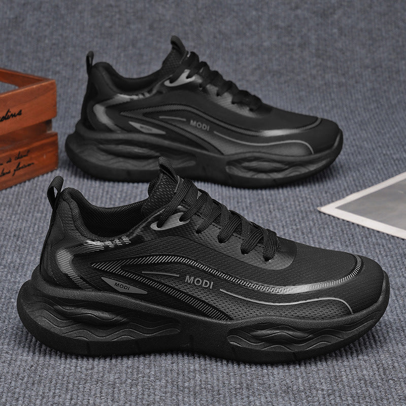Men's sneakers: 2026 spring collection - leather, waterproof, ultra-lightweight, shock-absorbing, soft sole, casual running shoes, trendy footwear
