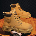 Boots men's high-top fleece-linedheattechwinterworkwear boots british style short boots k-stylewaterproof boots men's trendy shoes