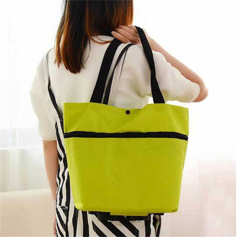 Shopping bag Korean version of Oxford cloth folding dual-purpose tug bag foldable shopping bag, portable travel bag wholesale