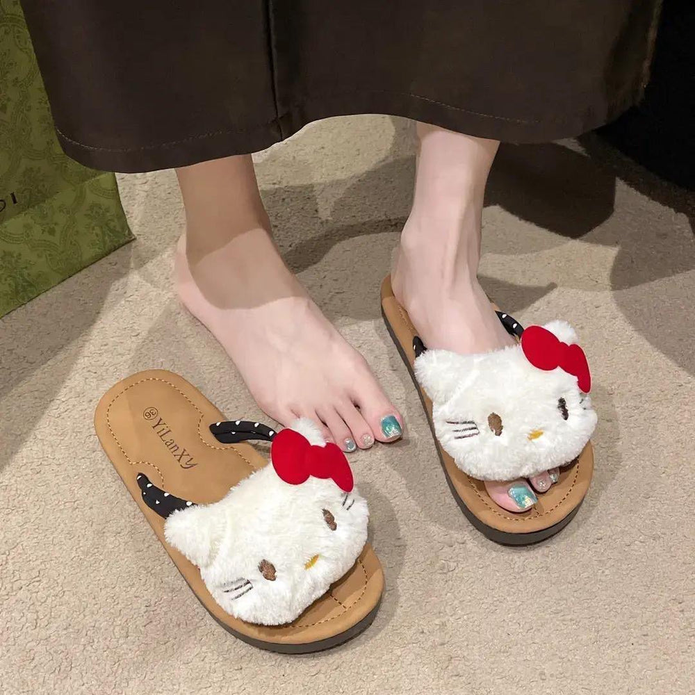 Cartoon cute flip-flops women's summer outwear soft bottomfashion2026 new arrivaleasiest for matchpopularins cool slippers