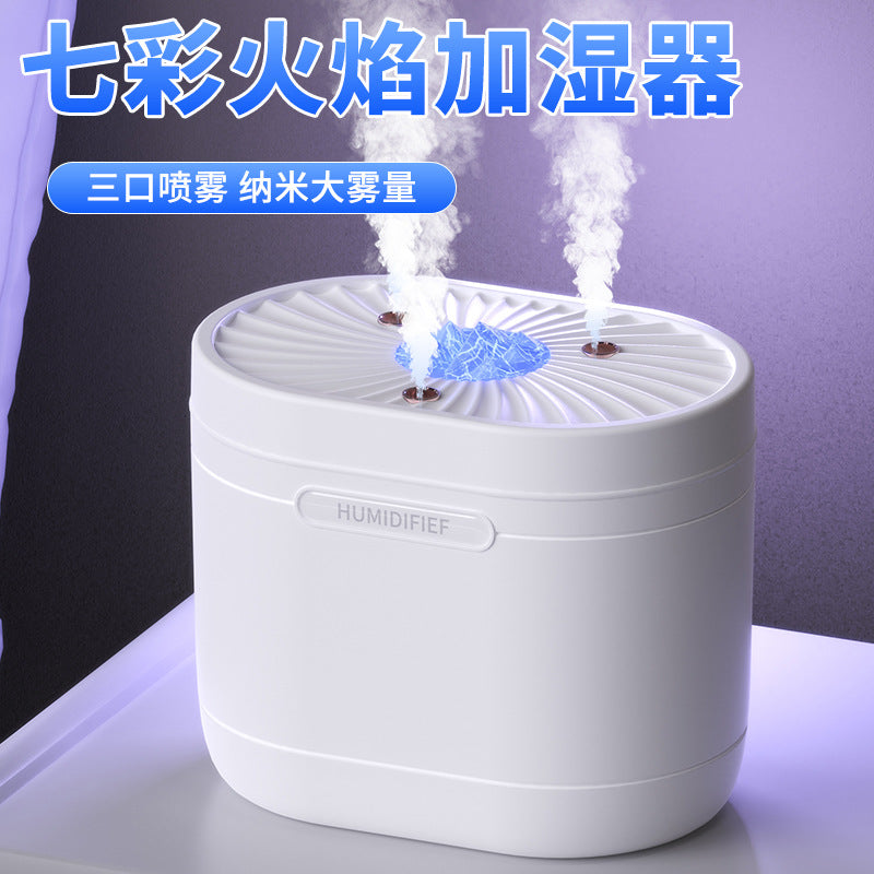 Three-spray humidifier, home use, quiet operation, high mist output, bedroom use, desktop aroma diffuser, small-scale wholesale