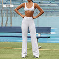 dopamine outfit nude double-sided brushed yoga clothes for women summer sports running fitness clothes suit wholesale