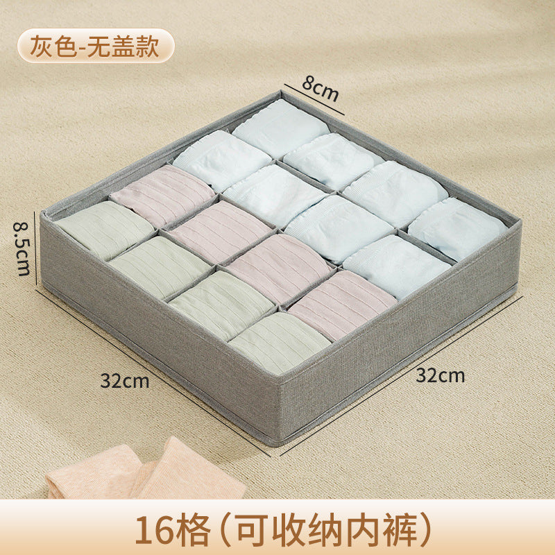 Socks storage box, underwear, underwear, bra, household box, dormitory drawer type fabric division, wardrobe finishing artifact