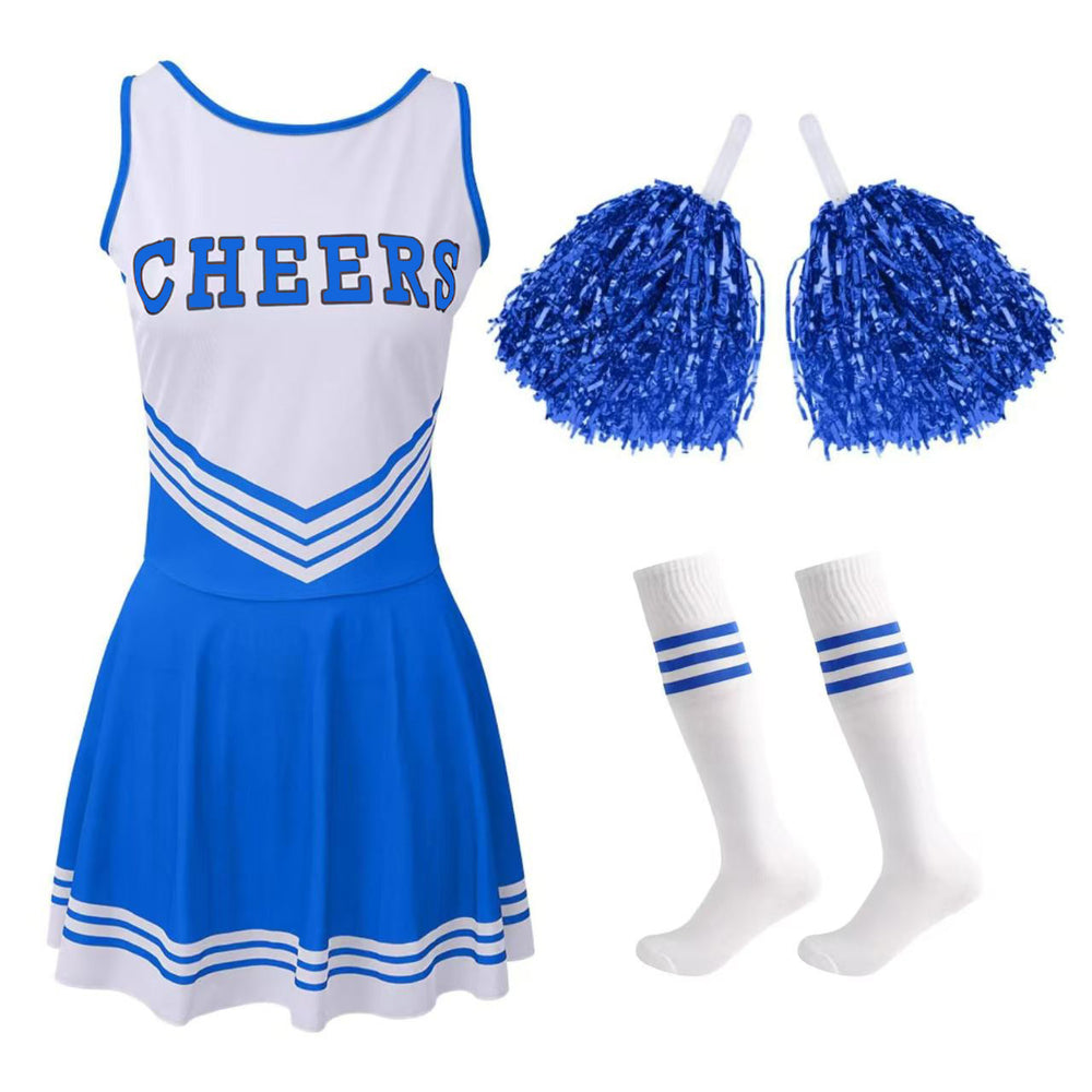 New cheerleading performance outfit:  cross-border event football cheerleader sexy one-piece cheerleading dress