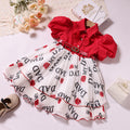Girls' printed princess dress - red, stylish baby outfit, foreign trade chiffon, little girl's clothing, children's skirt, cross-border e-commerce