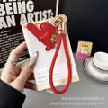 Simple liquid mobile phone lanyard, instant money, leather pendant, accessible luxuryclassyeasiest for matchfashion keychain, anti-lost rope