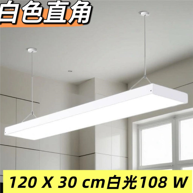 Led strip light ceiling fixture for live streaming, hair salons, gyms, supermarkets, offices, shops, and malls - rectangular pendant light
