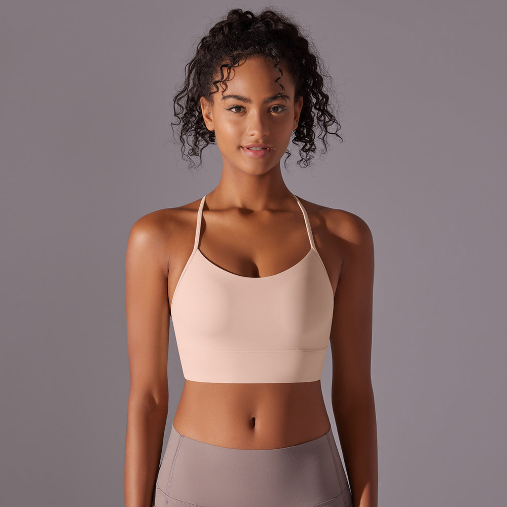 New arrivalsexy suspender back sports intimatesnudecomfortable fitness vest bubble wrap push-up yoga sports bra