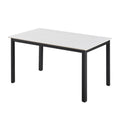 Black frame-matte pure white straight edge